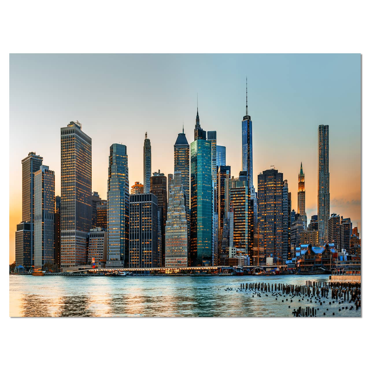 Designart - New York City Skyline - Photography Canvas Art Print